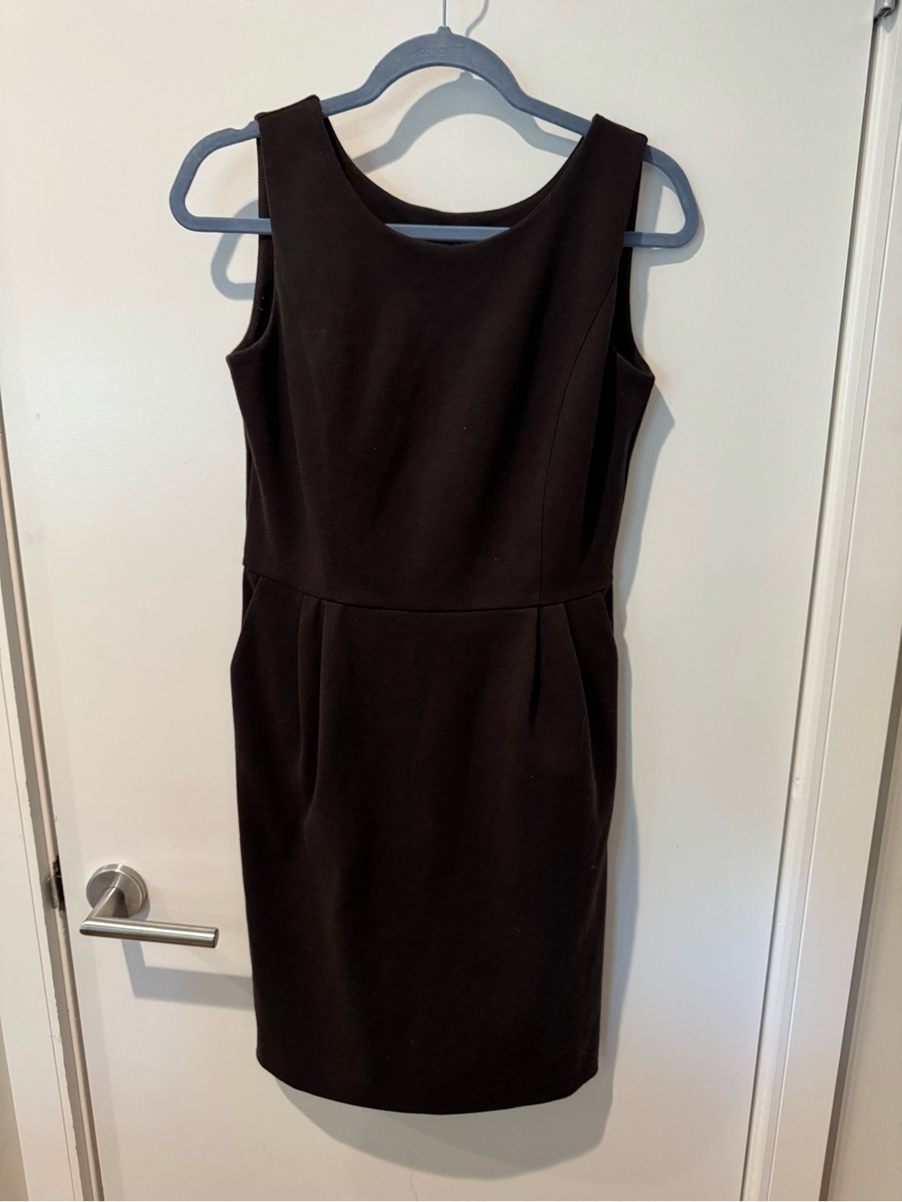 NIC+ZOE Chocolate Brown Sleeveless Sheath Midi Dress Size XS